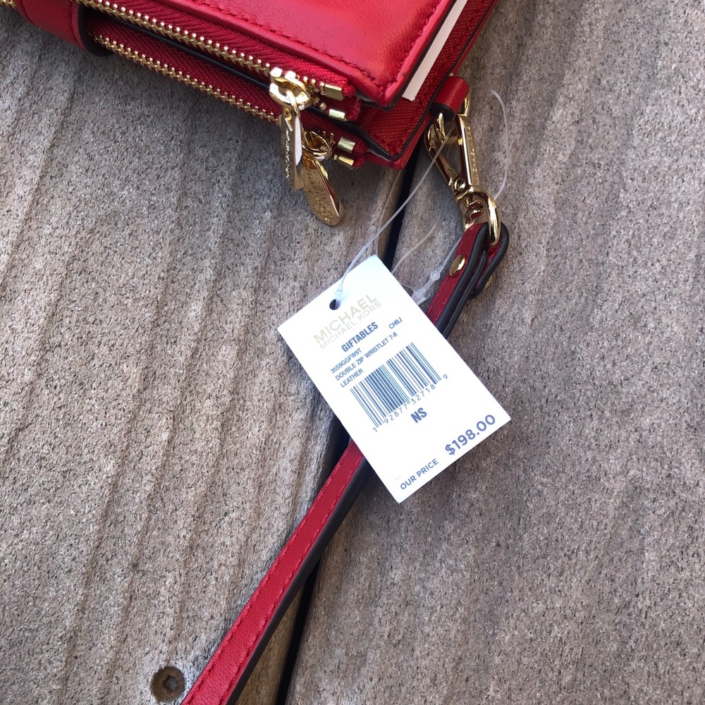 NWT Michael Kors double zip lamb leather wallet - Picture 2 of 8